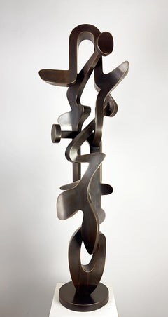 "Bix" by Kevin Barrett, Abstract Bronze Metal Sculpture