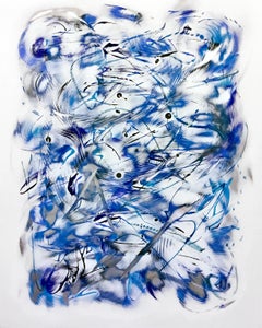 "Bluejay", Kevin Barrett, Abstract Wall Relief Sculpture in Painted Aluminum