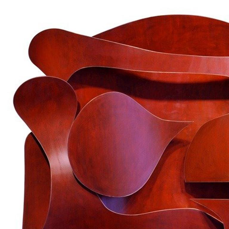 East River Breeze - Red Abstract Sculpture by Kevin Barrett