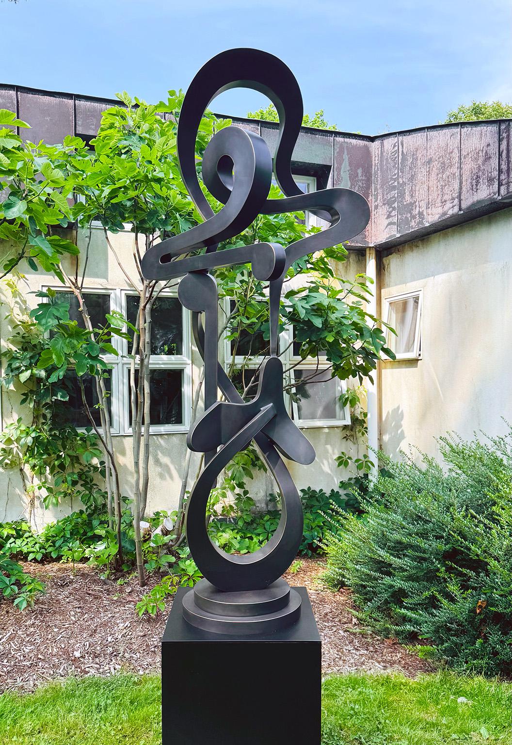 « Ethos » de Kevin Barrett, sculpture abstraite unique en bronze fabriqué en vente 3