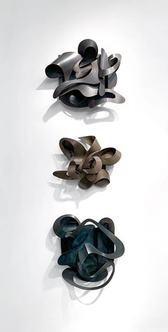 "Float", Bronze Wall Relief Sculpture, Abstract, Metal, Contemporary