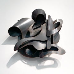 "Float", Bronze Wall Relief Sculpture, Abstract, Metal, Contemporary