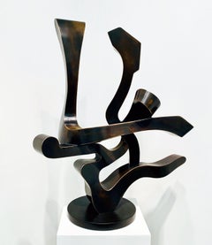 "Free Spirit", Kevin Barrett, Unique Bronze Abstract Tabletop Sculpture