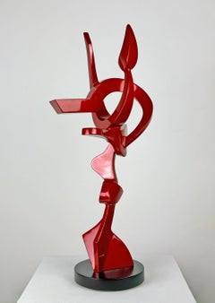 "Gaucho" Escultura Abstracta, Metal Bronce, Tamaño Sobremesa, Color Rojo