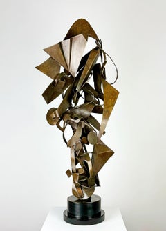"Geisha" by Kevin Barrett, Unique Bronze Abstract Metal Sculpture
