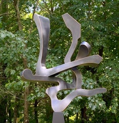 "Guided Spirit" by Kevin Barrett, Unique Welded Bronze Abstract Sculpture
