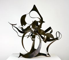 "Lion's Den" Abstract, Bronze Metal Tabletop Sculpture by Kevin Barrett