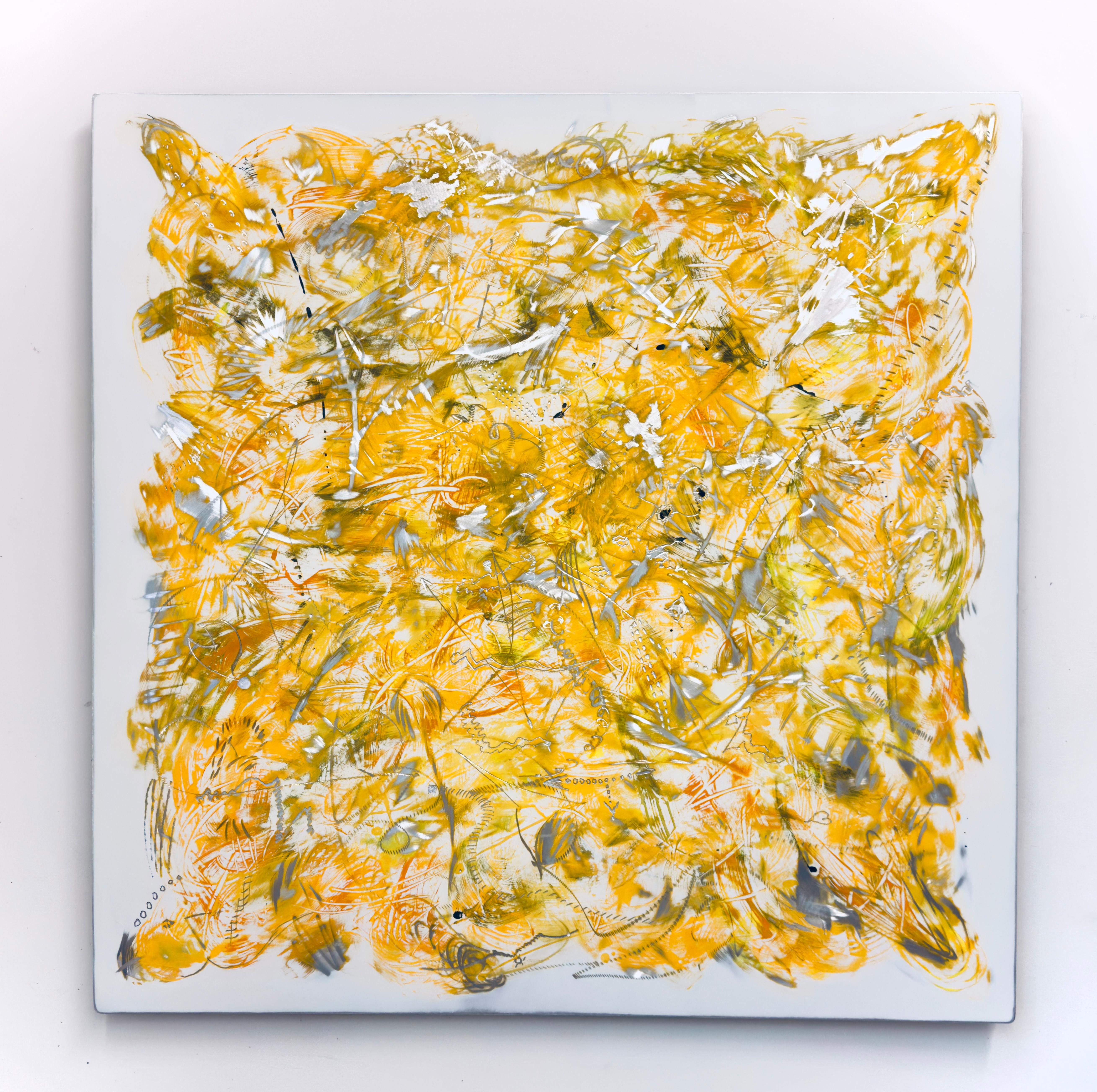 "Mellow II" by Kevin Barrett
Acrylic and epoxy on carved aluminum panel

Barrett is noted for creating unique, rhythmic, abstract indoor and outdoor sculpture and wall reliefs.

Paintings, Wall Relief, Sculptural Wall Piece, Metal, Aluminum, Silver,