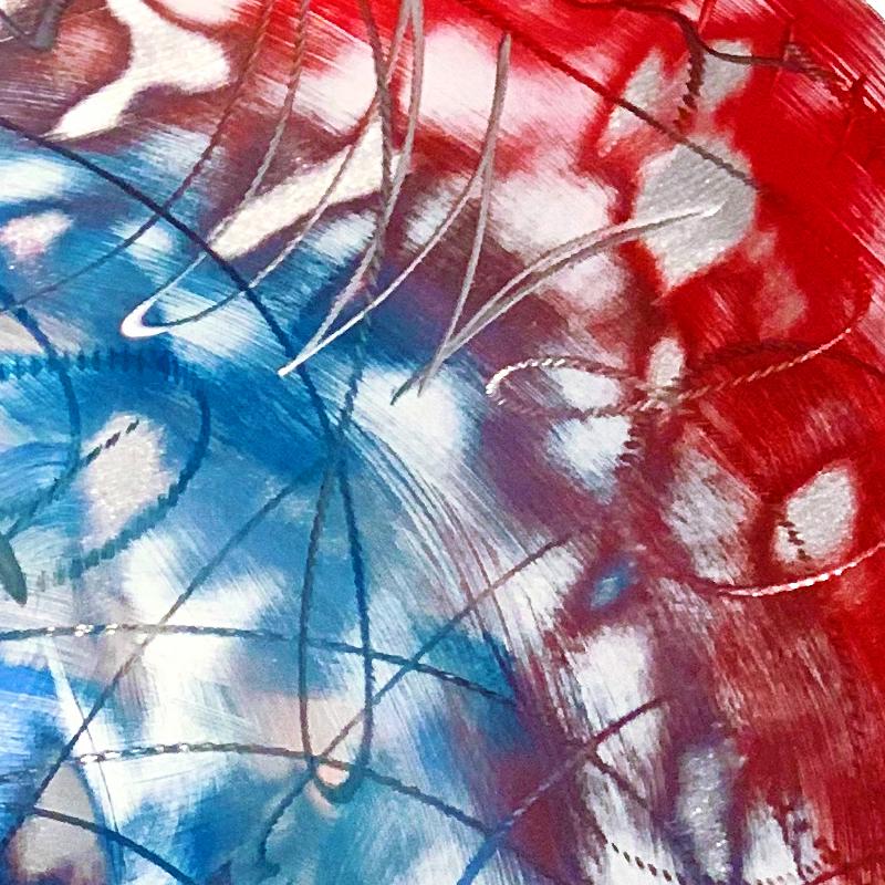 «Patriot », peinture abstraite à l'acrylique sur panneau d'aluminium de Kevin Barrett en vente 1