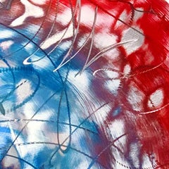 "Patriot", Abstract, Acrylic Painting on Aluminum Panel by Kevin Barrett