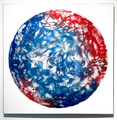 "Patriot", Abstract, Acrylic Painting on Aluminum Panel by Kevin Barrett