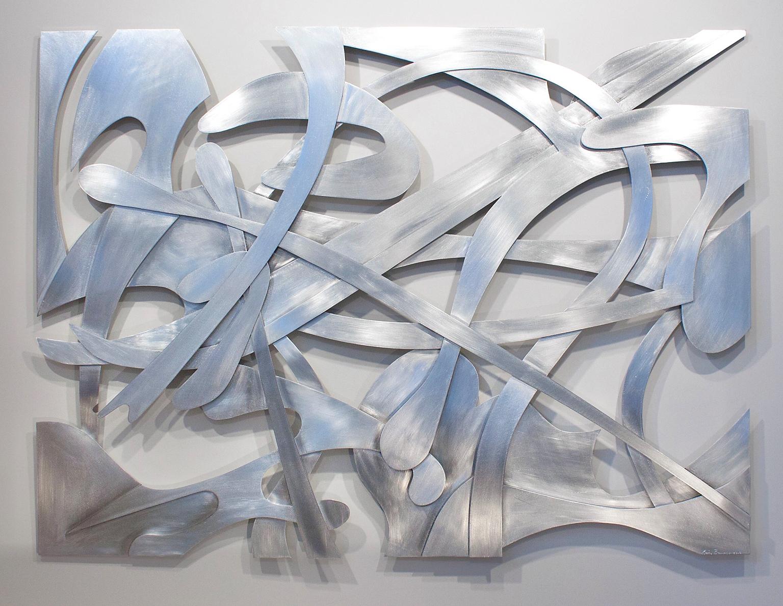 "Regatta" par Kevin Barrett
Grande sculpture murale abstraite en aluminium soudé

Barrett est connu pour créer des sculptures et des reliefs muraux uniques, rythmiques et abstraits pour l'intérieur et l'extérieur.

Relief mural, Sculptural Wall
