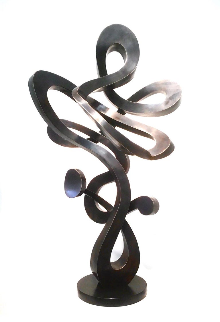 Kevin Barrett Revolve Unique Fabricated Bronze Abstract