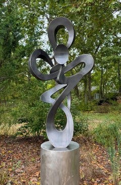 "Rapsodia" de Kevin Barrett, Escultura abstracta única de metal en bronce