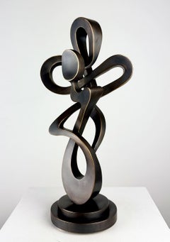 "Rhapsody" (maquette), Abstract, Bronze Metal Sculpture, Tabletop Size