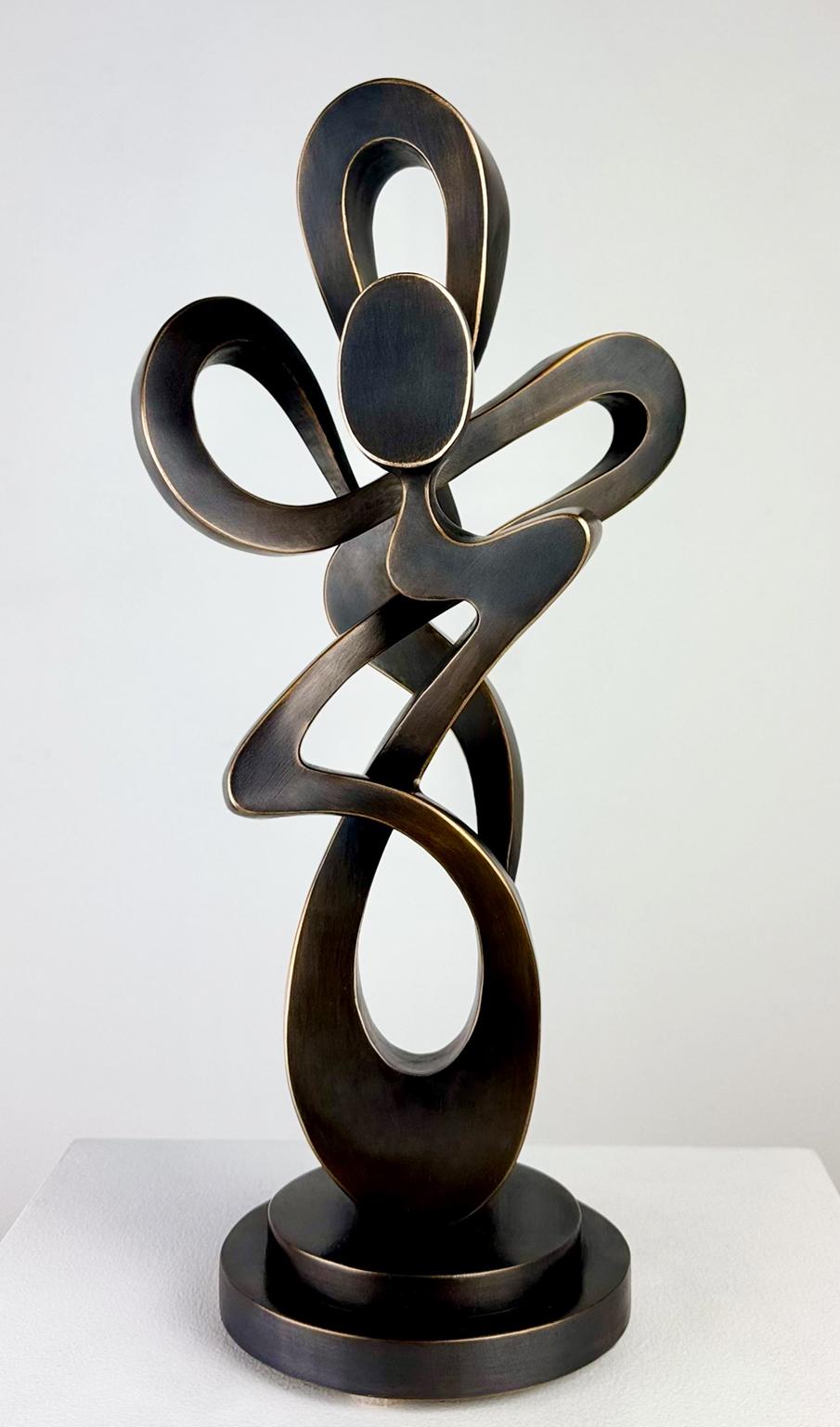 Abstract Sculpture Kevin Barrett - « Rhody » (maquette), sculpture abstraite en bronze, taille de table