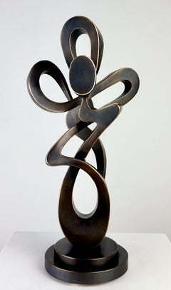 "Rhapsody" (maquette), Abstract, Bronze Metal Sculpture, Tabletop Size