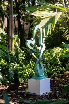 "Rhapsody P" von Kevin Barrett, einzigartige abstrakte Metallskulptur aus Bronze