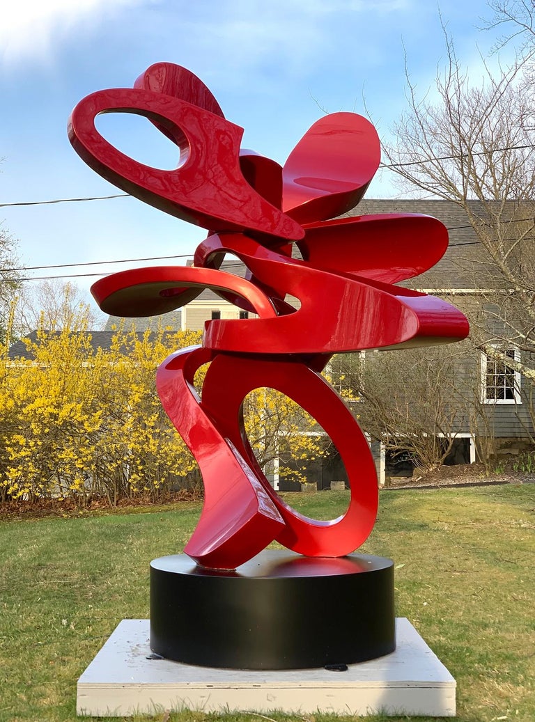 Kevin Barrett - "Scarlet" Large Outdoor Abstract Aluminum Metal