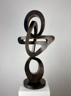 "Slinky" by Kevin Barrett, Unique Abstract Metal Sculpture in Bronze