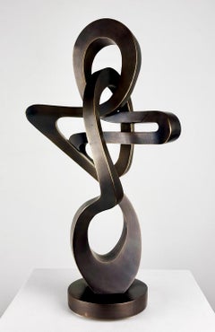 "Slinky" (maqueta), Escultura abstracta en metal de bronce, Tamaño sobremesa