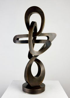 "Slinky" (maquette), Abstract, Bronze Metal Sculpture, Tabletop Size