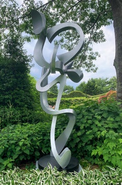 "Sundance" by Kevin Barrett, Unique Abstract Metal Sculpture in Aluminum