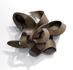 "Sundown", Bronze Wall Relief Sculpture, Abstract, Metal, Contemporary