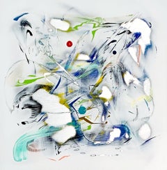 "Three for the Road", Abstract Wall Piece, Acrylic Painting on Carved Aluminum