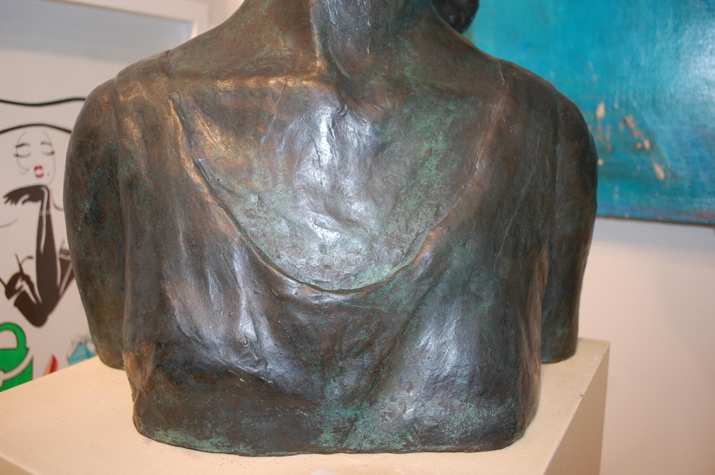 Bronze Bust Of A Young Woman  - American Modern Sculpture by Kevin Berlin