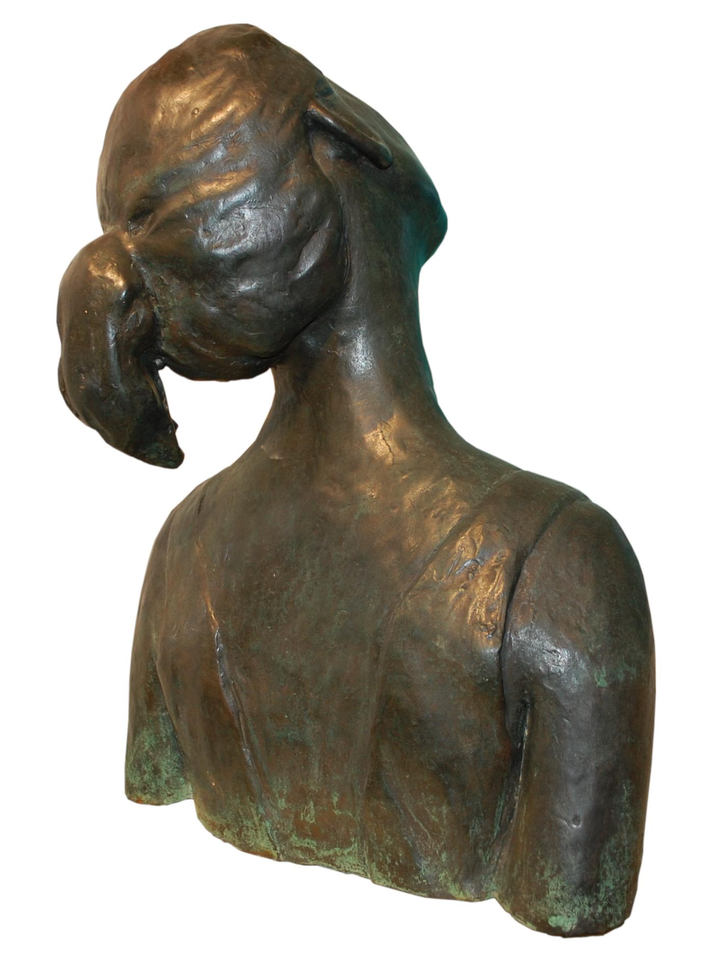 Bronze Bust Of A Young Woman  For Sale 1