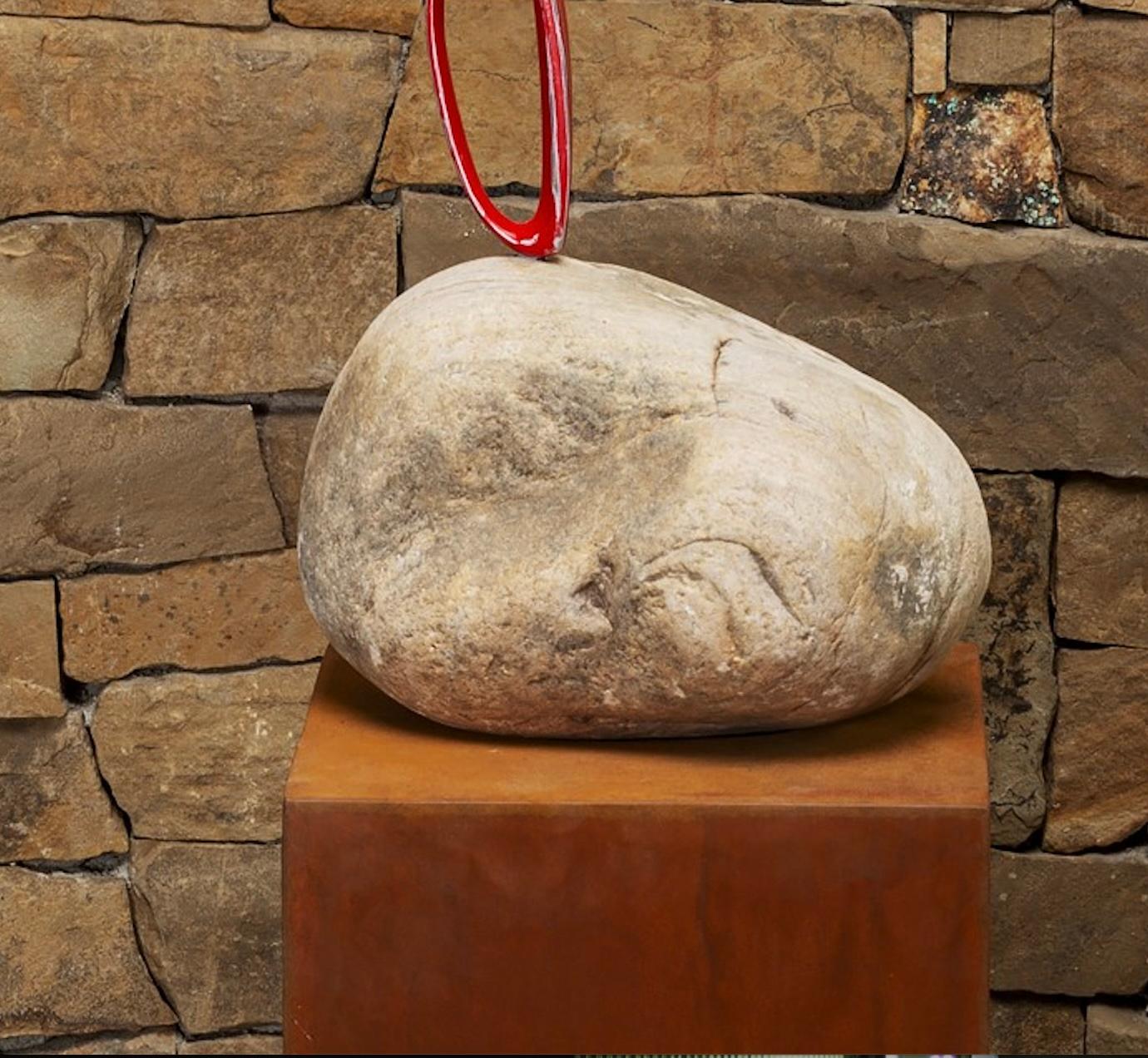 Conversation Peace (Garden Size) 11/24 - Brown Figurative Sculpture by Kevin Box
