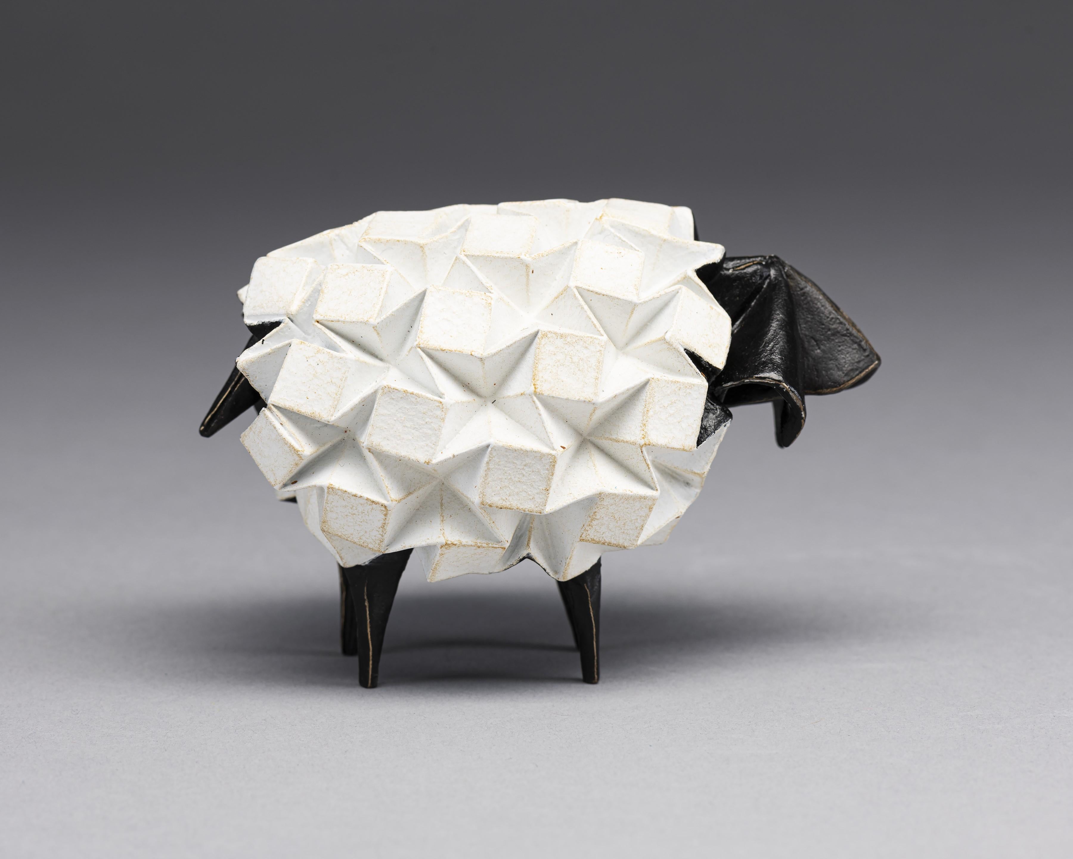 Kevin Box Abstract Sculpture - Ewe and Me (white) 17/500