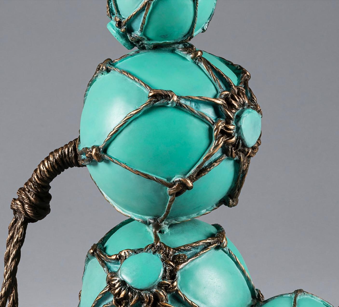 Floats and Feathers 2/12 - Gold Figurative Sculpture by Kevin Box