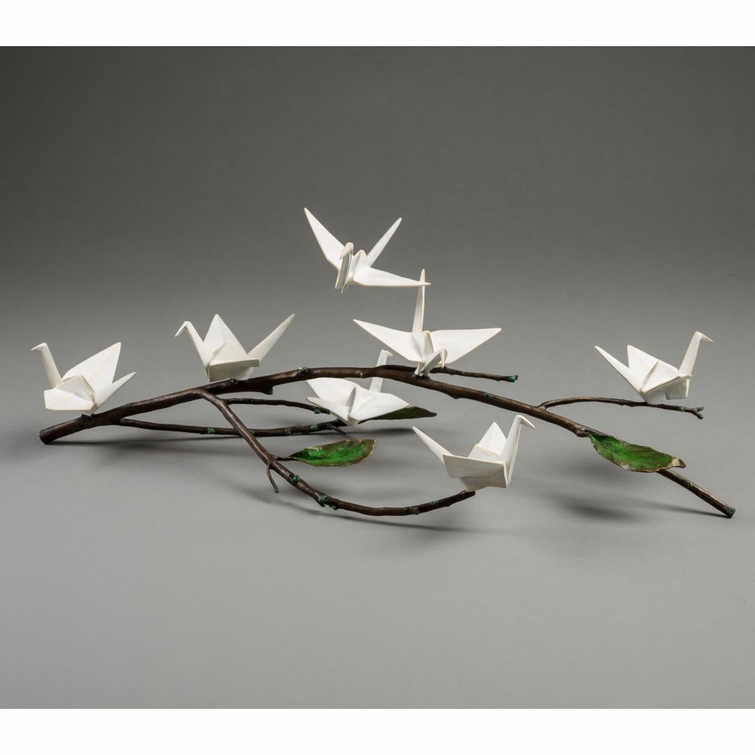 Kevin Box Figurative Sculpture - Gathering Peace (Maquette) 45/50
