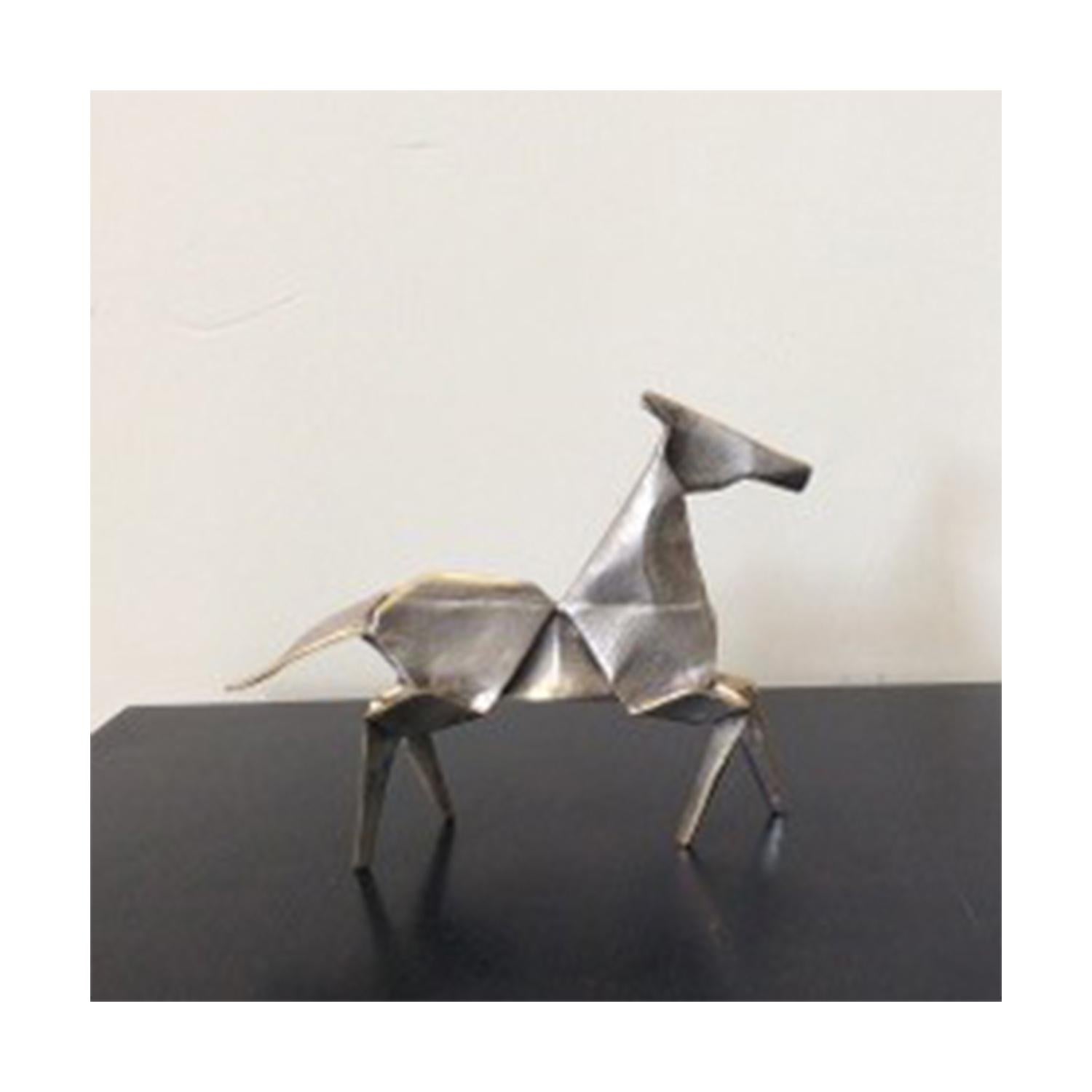 Pony (Mini) Silver Open/Ed - Te Jui Fu - Sculpture by Kevin Box