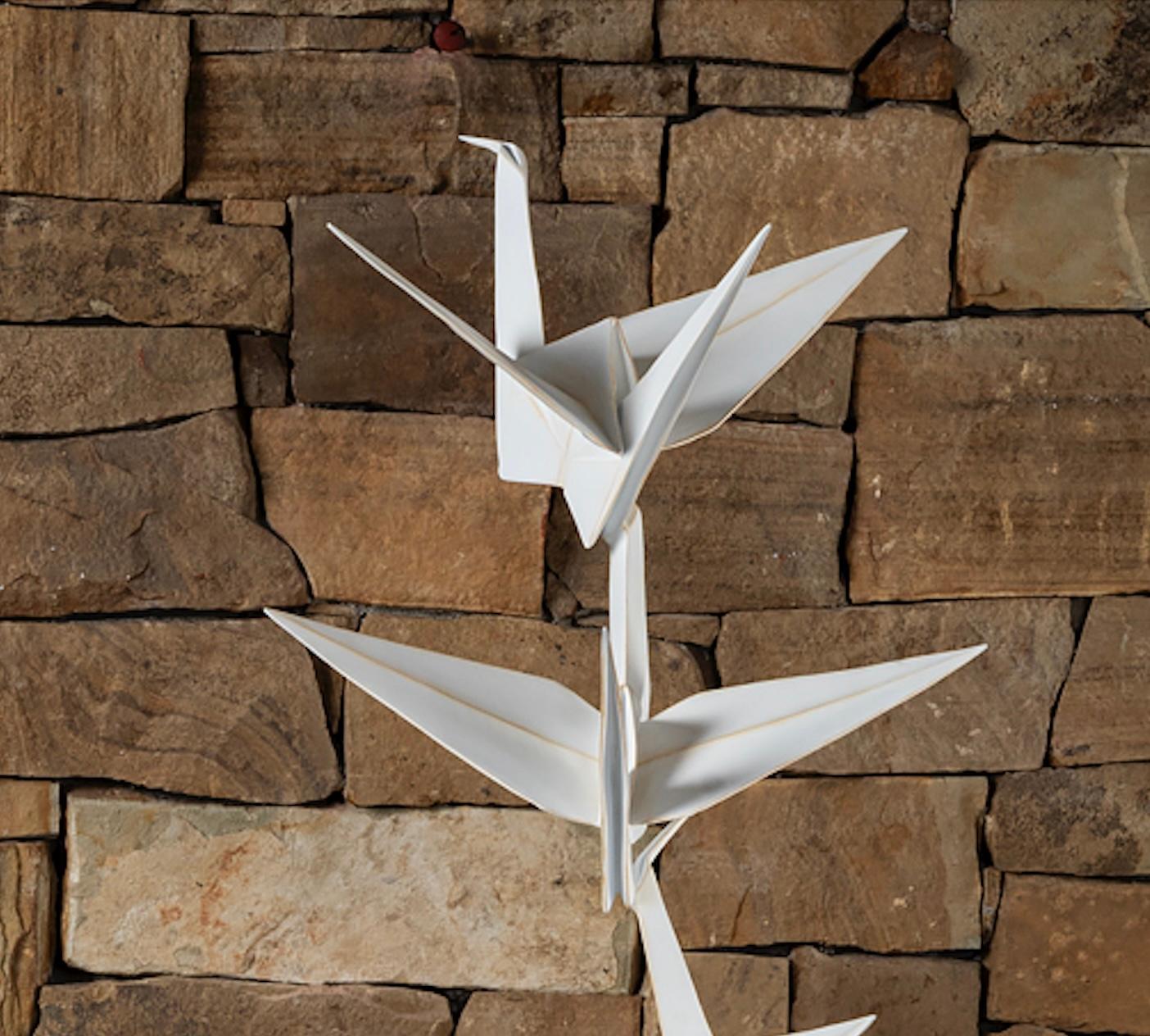 Rising Cranes- garden size #38 - Sculpture by Kevin Box