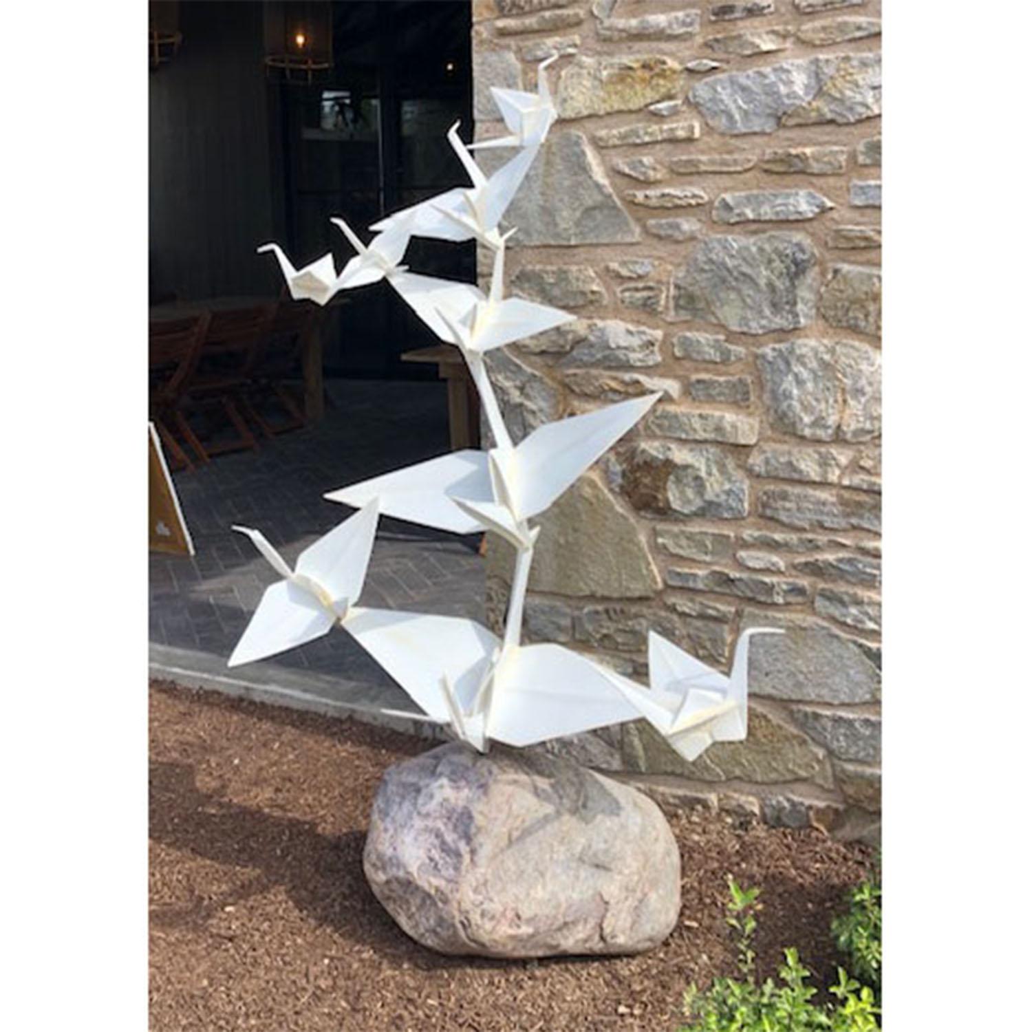 Rising Cranes (Unique Series) #9 - Sculpture by Kevin Box