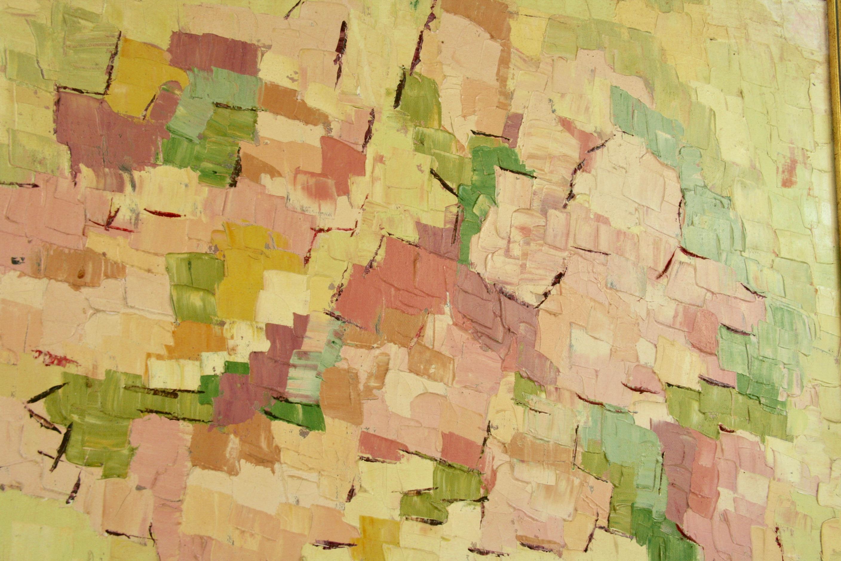 Italiano vintage  Cubic  Palette  Impasto astratto - Painting di Kevin Bray