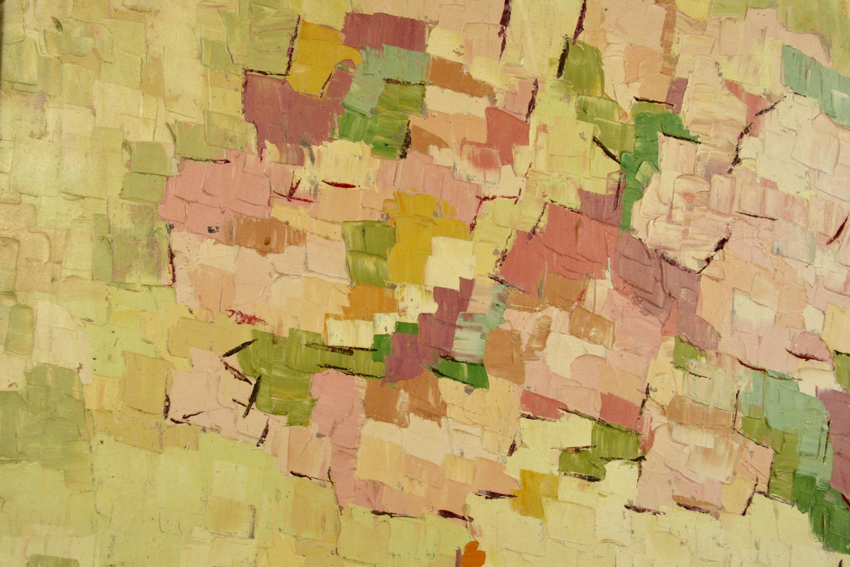 Italiano vintage  Cubic  Palette  Impasto astratto - Abstract Painting Marrone di Kevin Bray