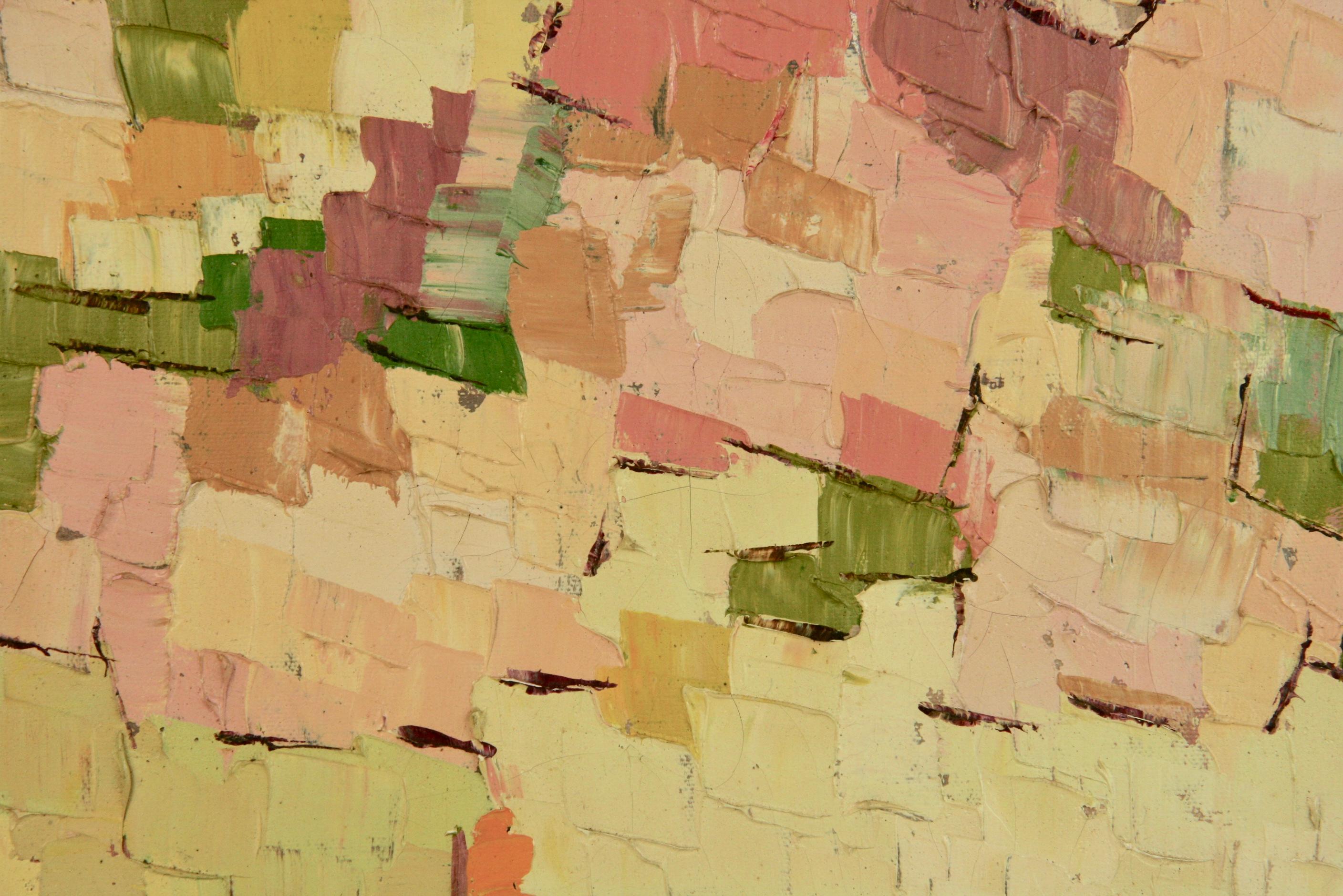 Italiano vintage  Cubic  Palette  Impasto astratto in vendita 1