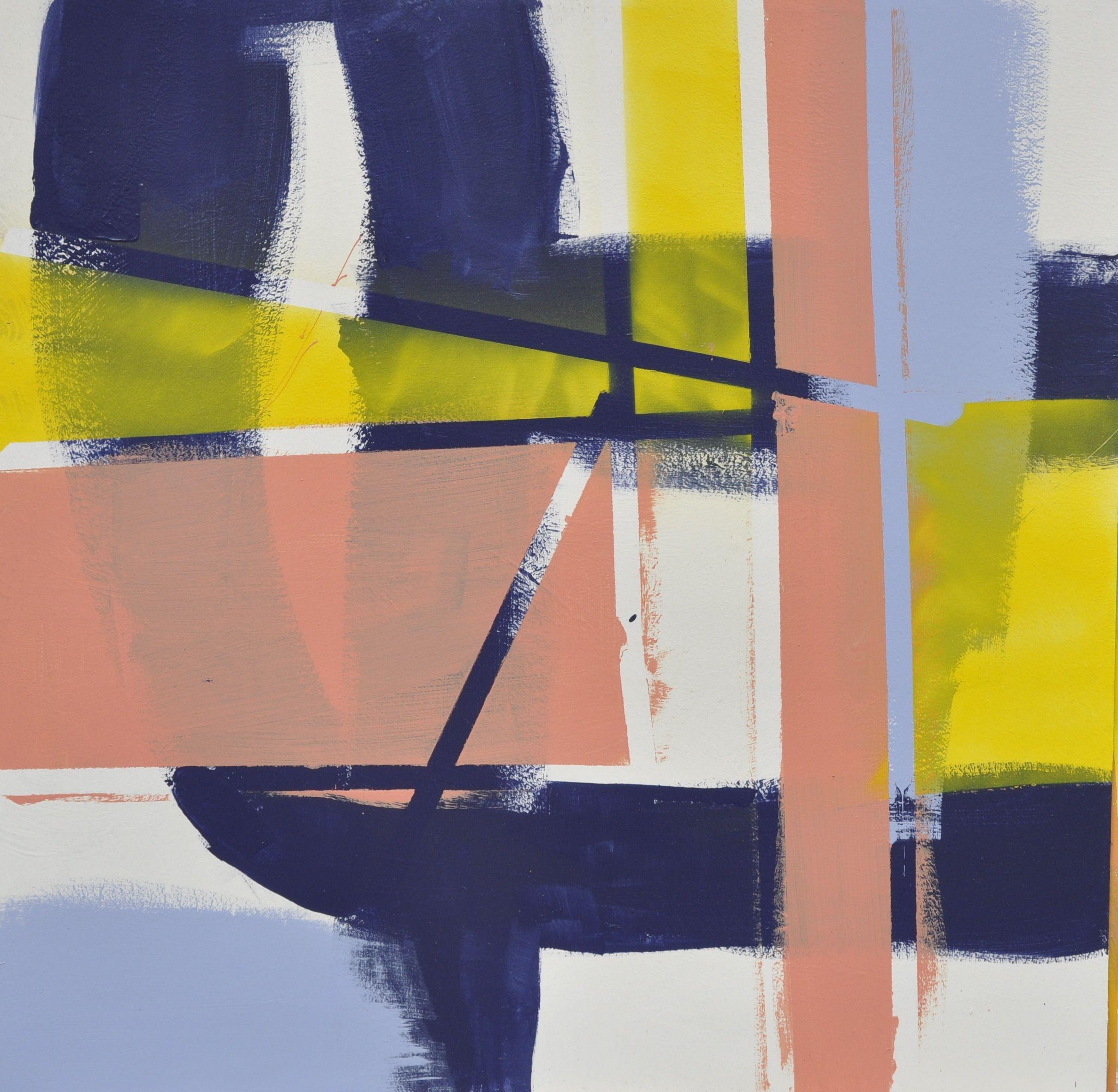 Kevin Brewerton Abstract Painting – Breaking-within-Abstract No.5, Gemälde, Acryl auf Holzplatte