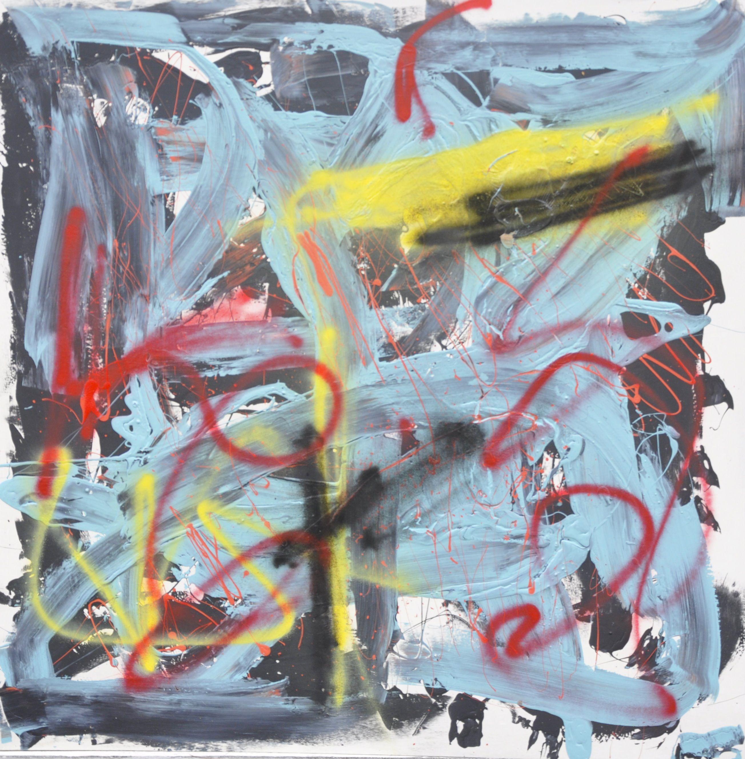 Abstract Painting di Kevin Brewerton - Coscienza collettiva, Pittura, Olio su pannello di Wood