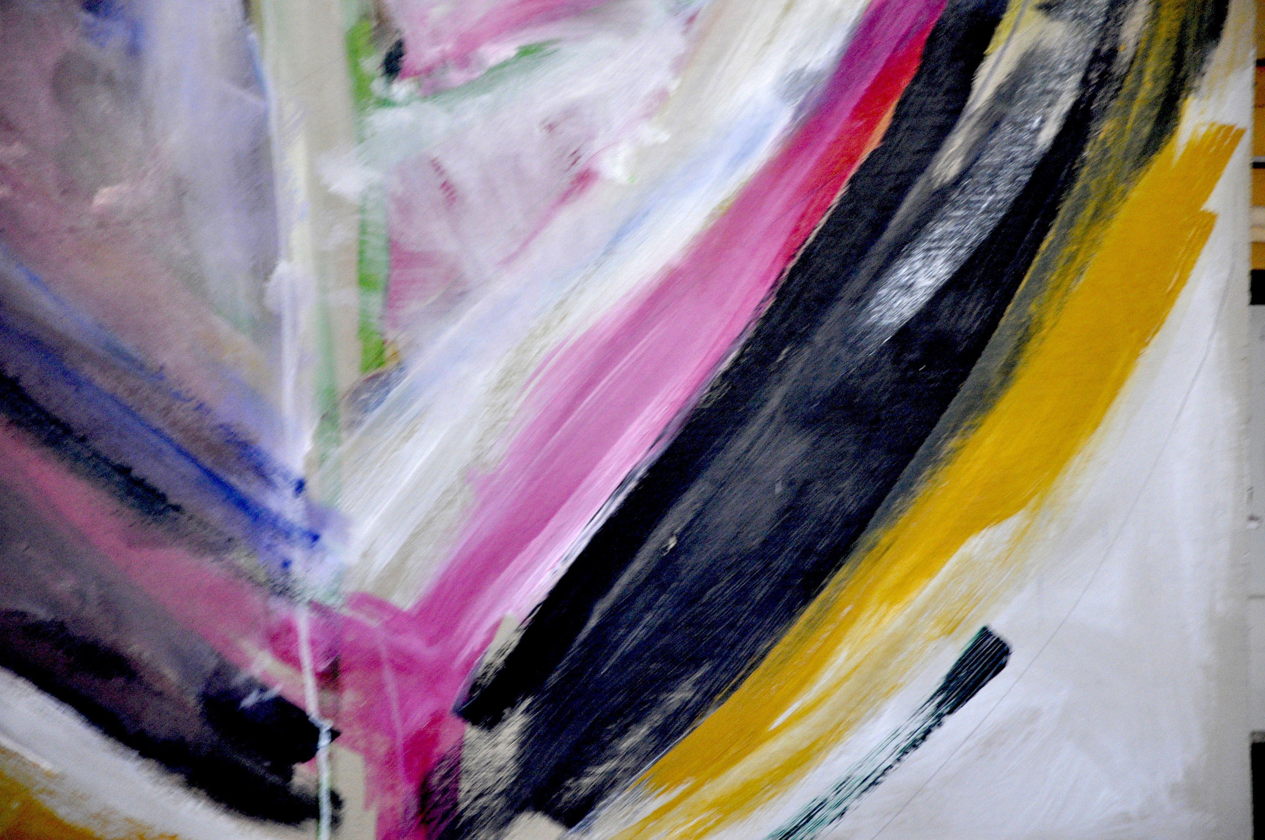 Heart Opener, Painting, Acrylic on Wood Panel - Gray Abstract Painting by Kevin Brewerton