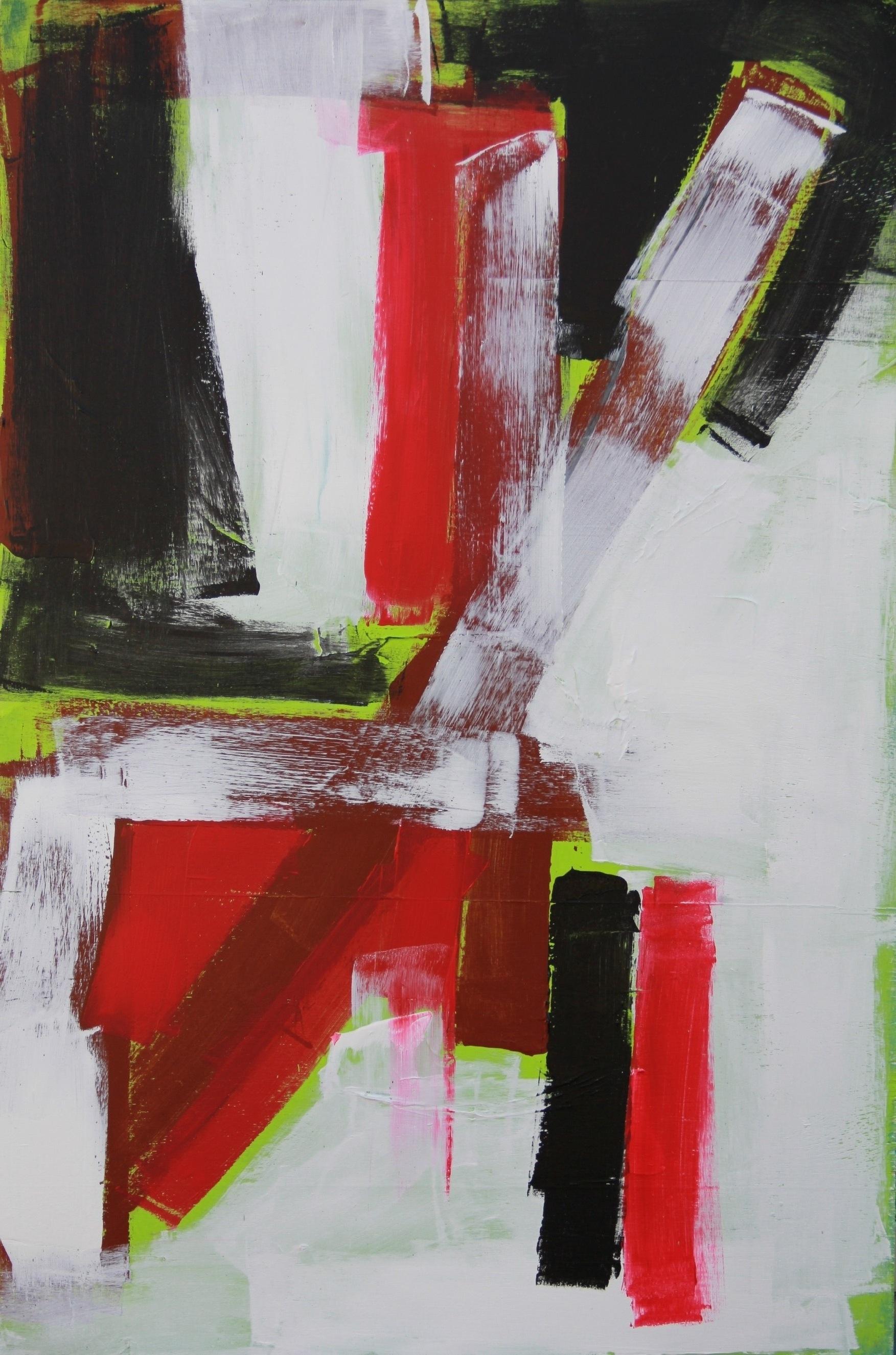 Aquí estoy, Pintura, Acrílico sobre panel de madera - Painting Abstracto de Kevin Brewerton