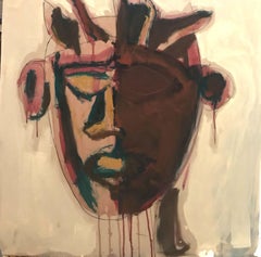 König, Gemälde, Acryl auf Holzplatte