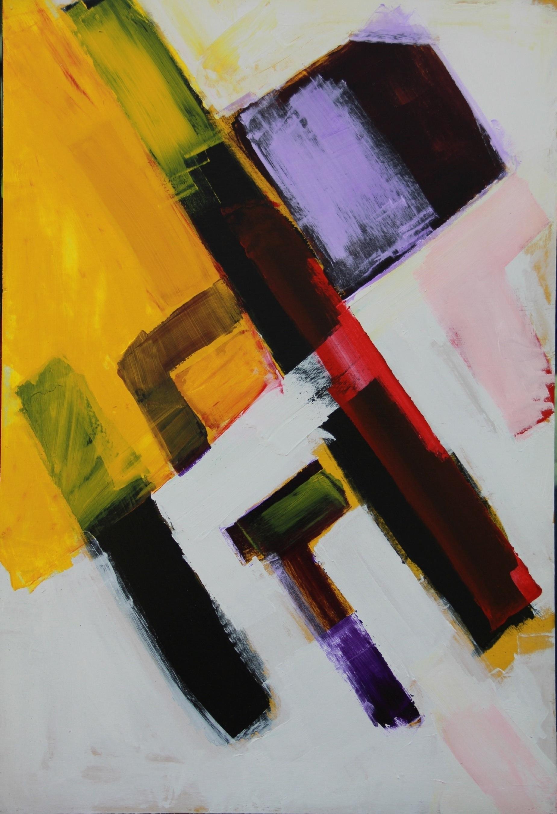 Abstract Painting de Kevin Brewerton - Hacia adelante, Pintura, Acrílico sobre panel de madera
