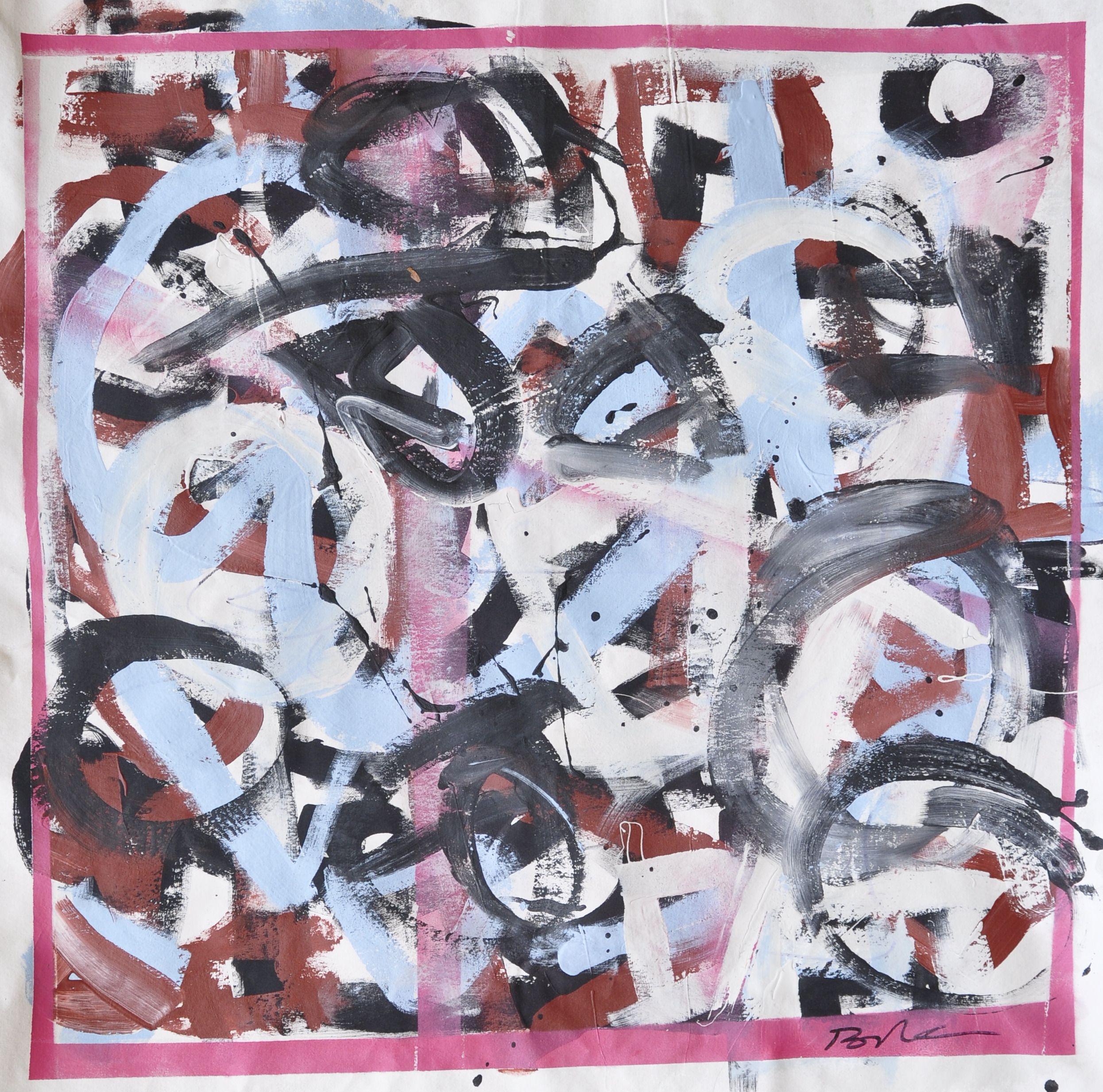 Fuera de la caja, Pintura, Acrílico sobre lienzo - Painting de Kevin Brewerton
