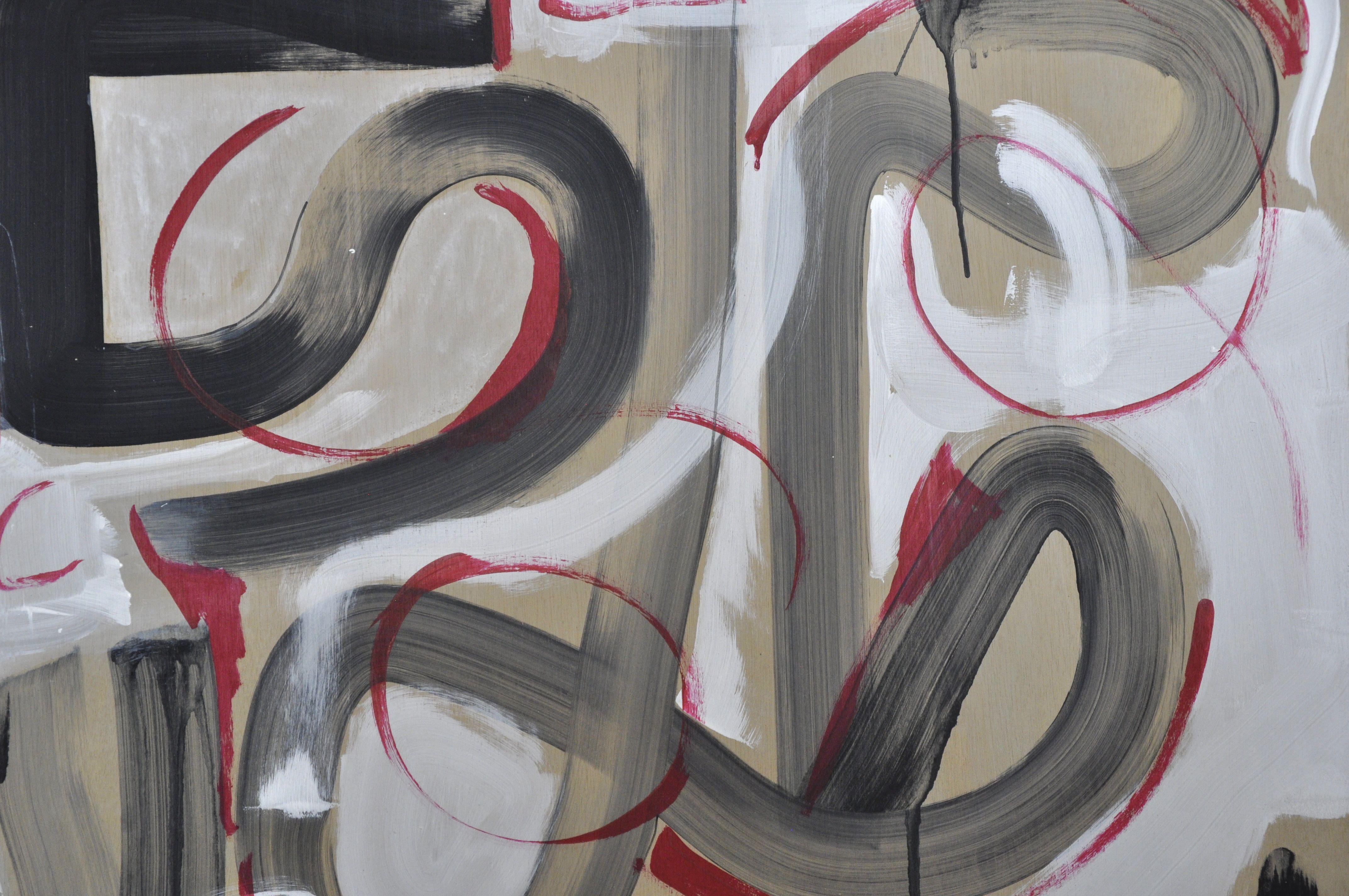 Perpetual Movement of line and color.  :: Painting :: Abstract :: This piece comes with an official certificate of authenticity signed by the artist :: Ready to Hang: Yes :: Signed: Yes :: Signature Location: bottom right :: Wood Panel :: Diagonal