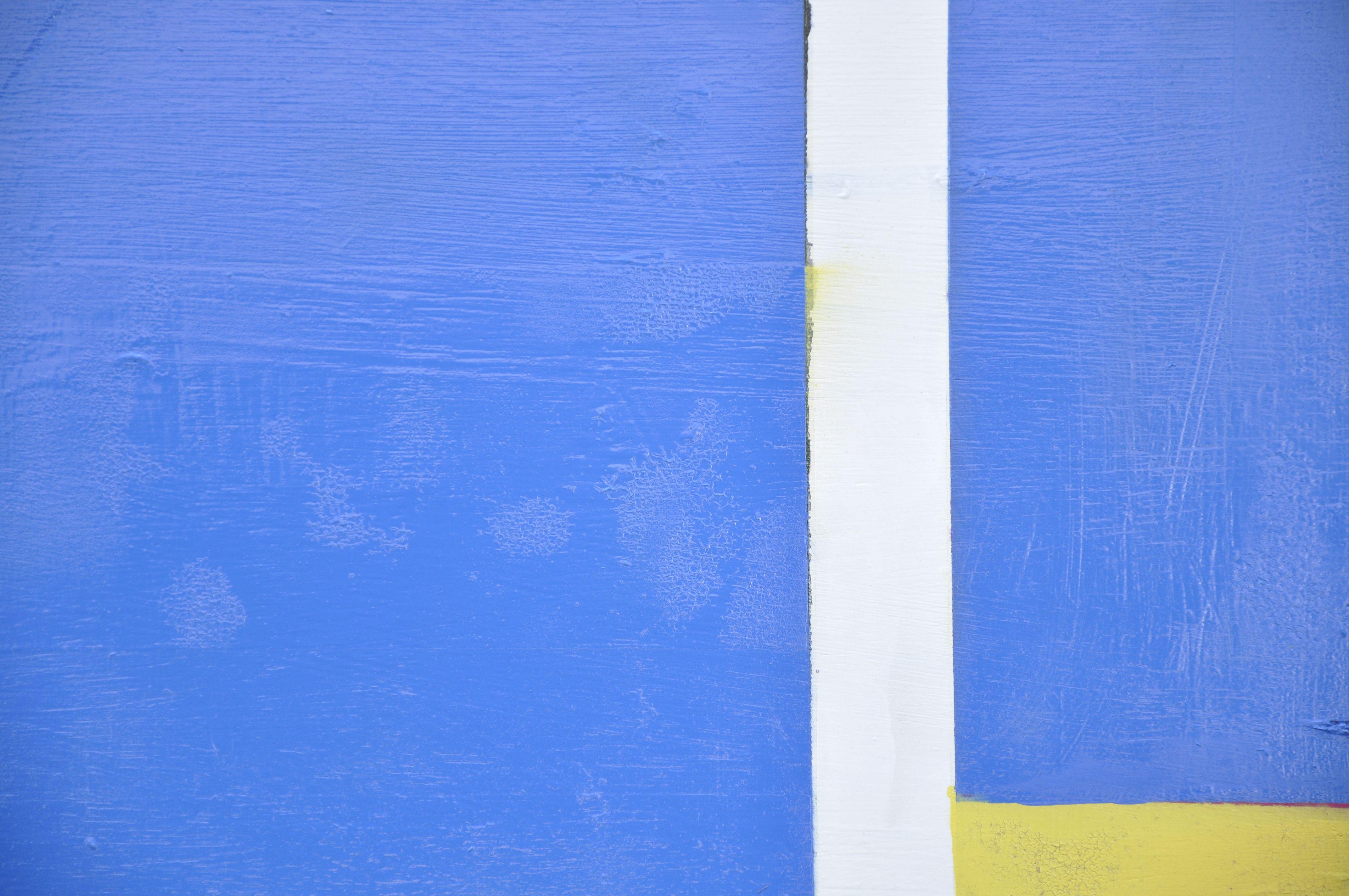Turning the Page, Painting, Oil on Wood Panel - Purple Abstract Painting by Kevin Brewerton
